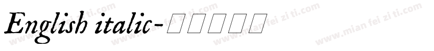 English italic字体转换